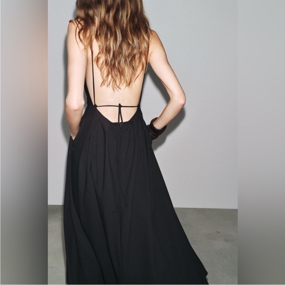 NWT ZARA LONG DRESS WITH TIES SIZE XS 
🚨FIRM PRICE NO  DISCOUNT - Picture 9 of 15